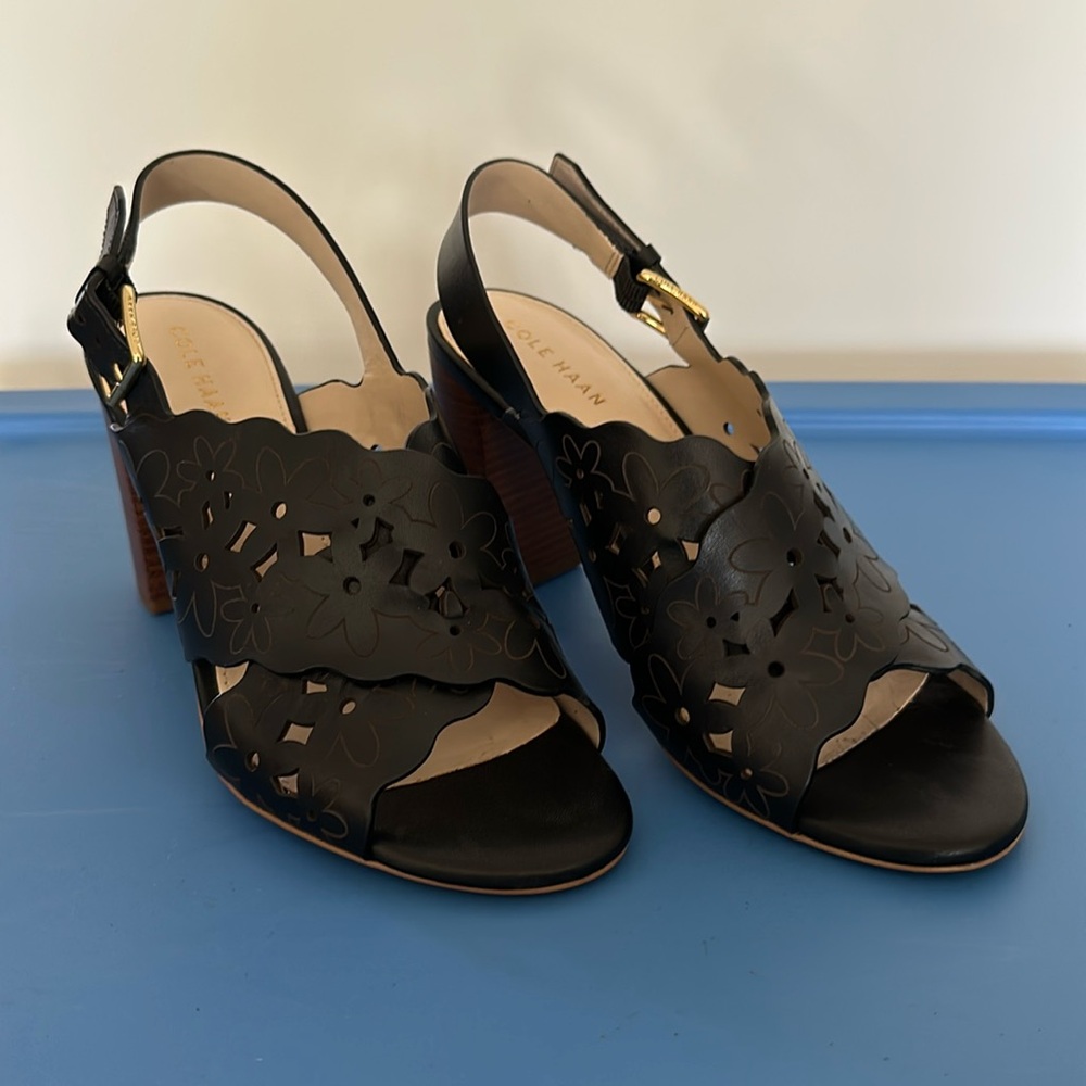 Cole Haan Indra Leather Laser Cut Sandals, Women’s, Size 6 1/2 B
